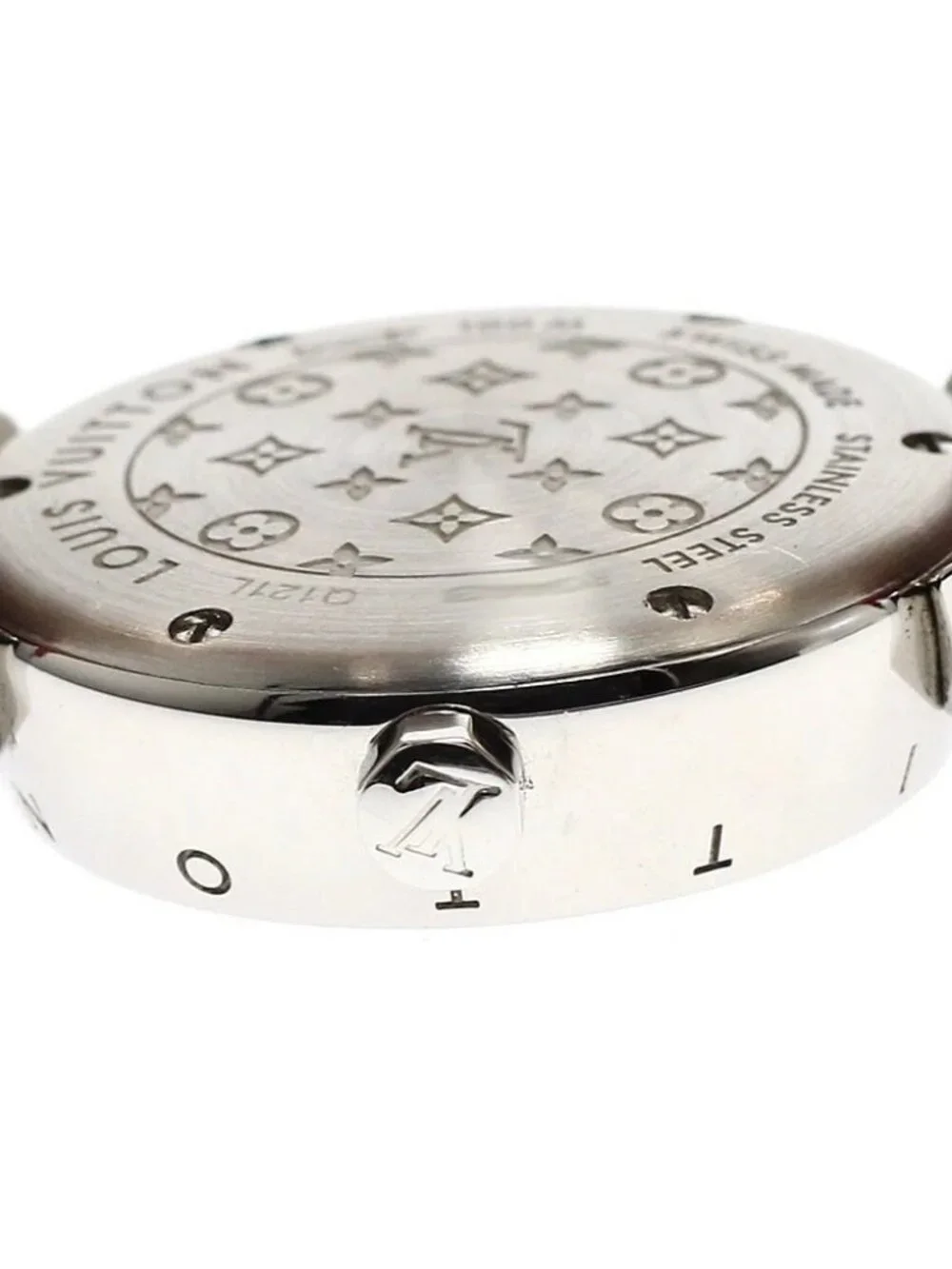 LOUIS VUITTON Tambour Forever Q121L diamond Red Dial Quartz Ladies Watch